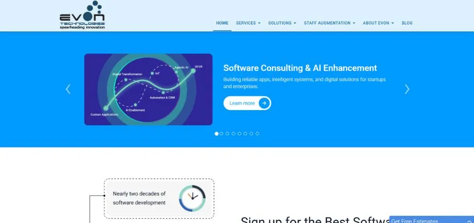 Evon Technologies - Python Development Companies