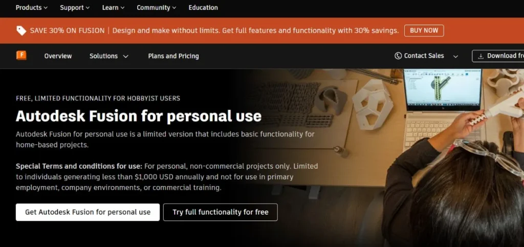 Fusion 360 Personal - Free CAD Software