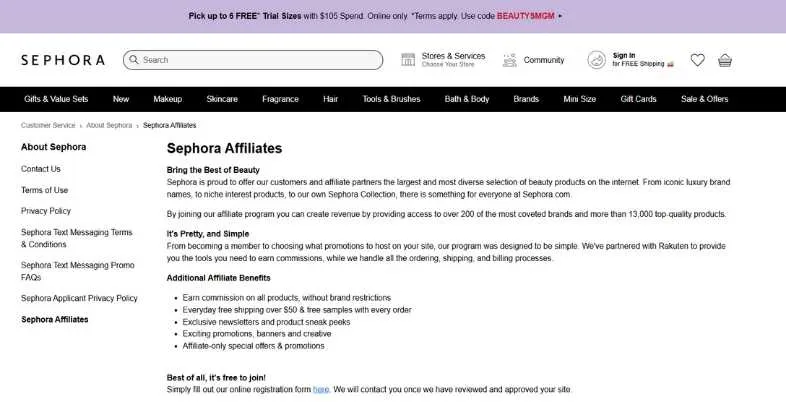 Sephora Affiliate Program