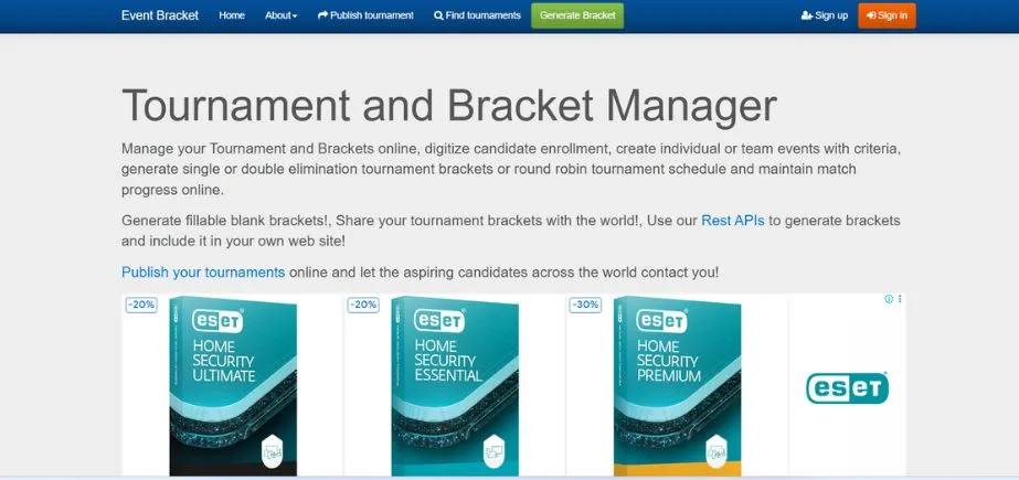 Event Bracket - Best Tournament Software in India