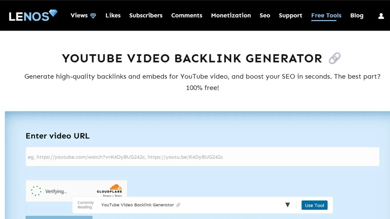 lenos - youtube backlink generator