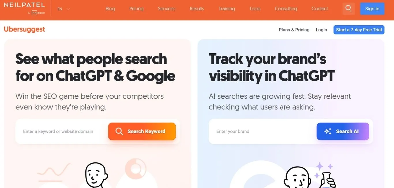 Ubersuggest.com – B2B SEO Tools
