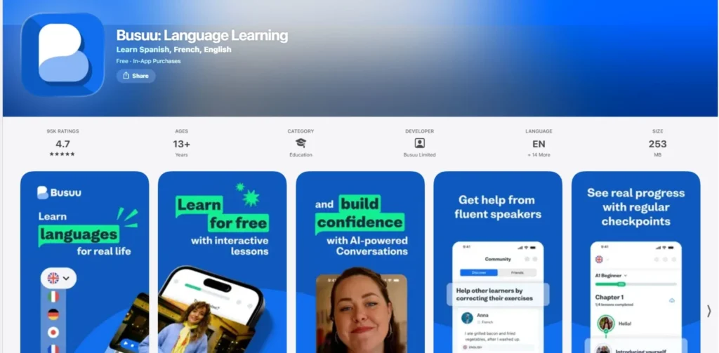 Apps to Learn Spanish - Busuu