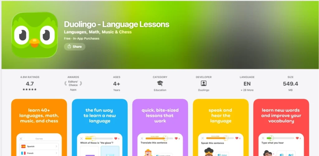 Apps to Learn Spanish - Duolingo
