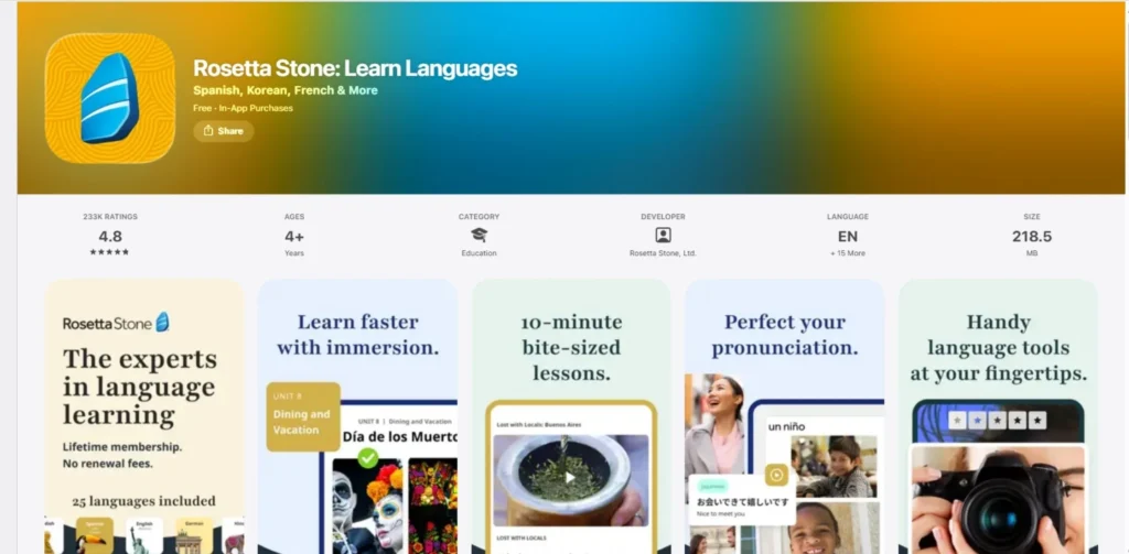 Apps to Learn Spanish - Rosetta Stone