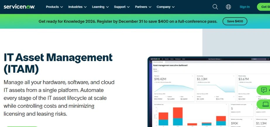 ServiceNow IT Asset Management - Inventory Management System