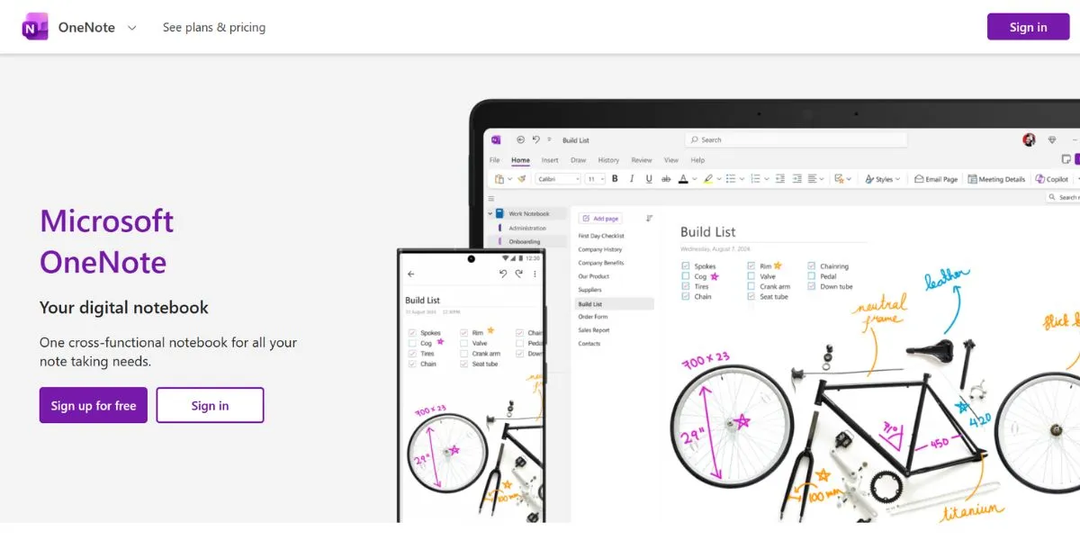 onenote - Notion Alternatives
