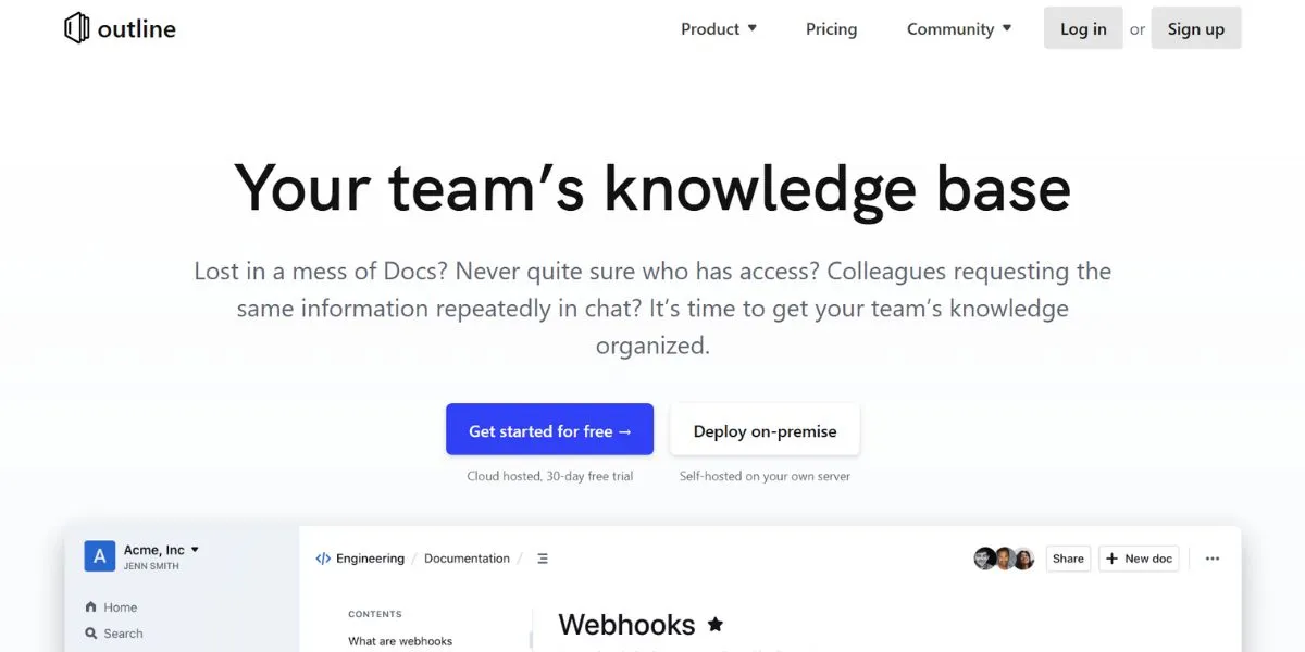 outline - Notion Alternatives