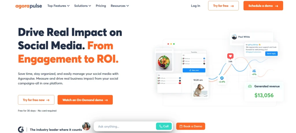 Social Media Monitoring Tool
- Agorapulse