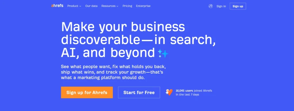 Digital Marketing Tools
- Ahrefs