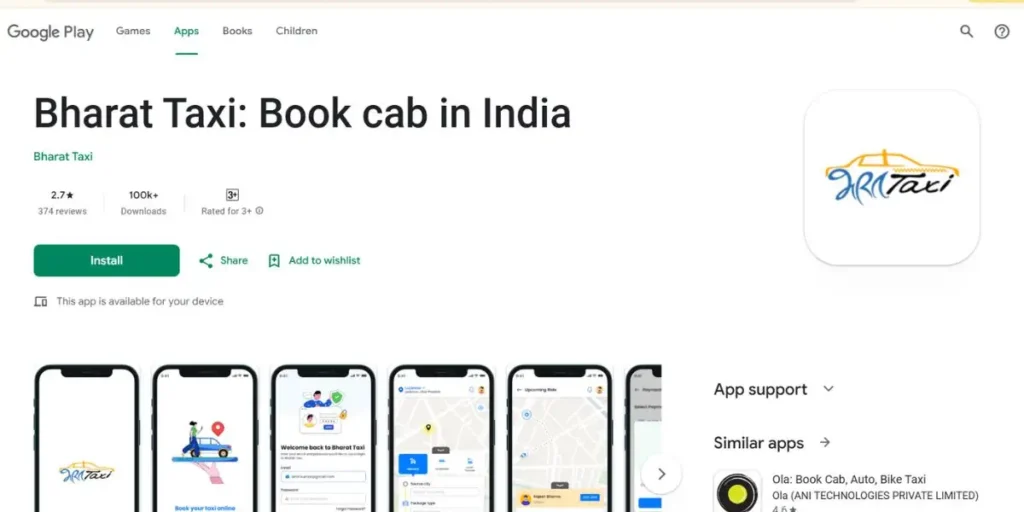Bharat Taxi - Trending Apps in India