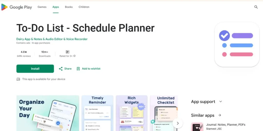 Daily Planner (To-Do List) - Trending Apps in India