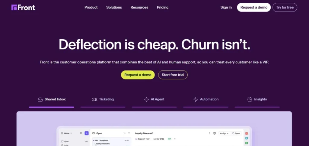 Front - Best Helpdesk Tools