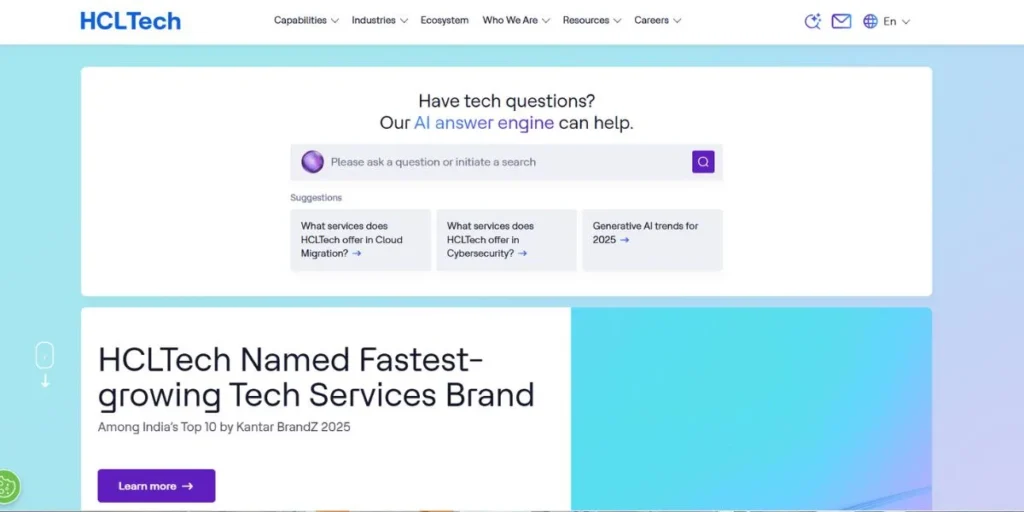 HCL Technologies - MNC Companies in Chennai