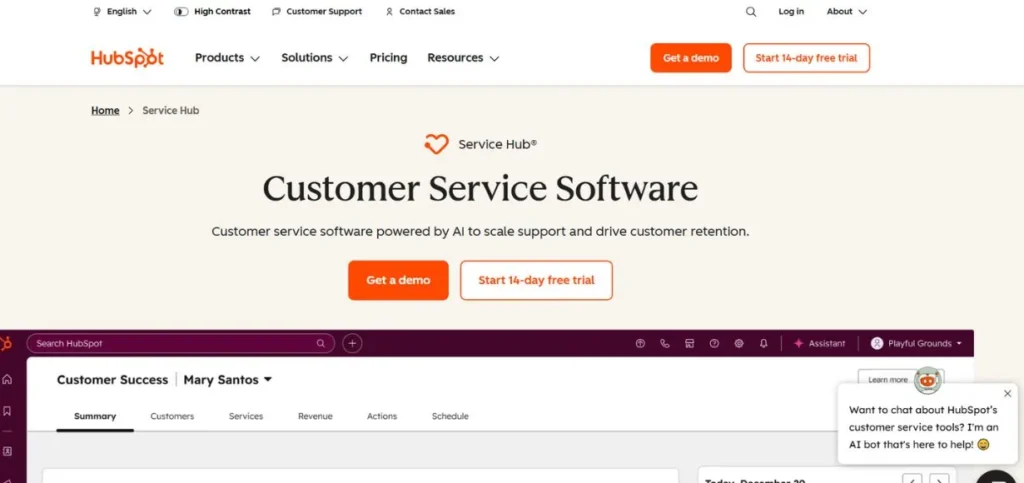 HubSpot Service Hub - Best Helpdesk Tools