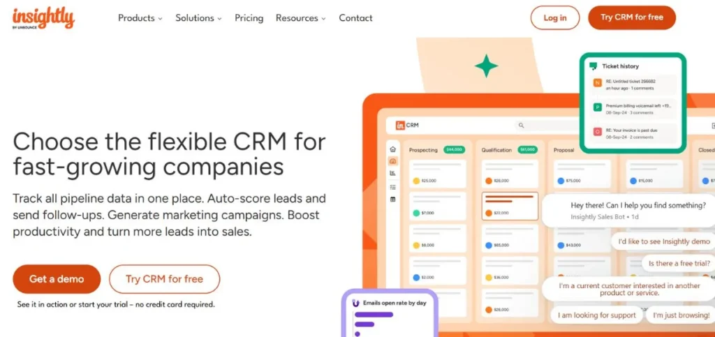 Insightly - Best CRM Software