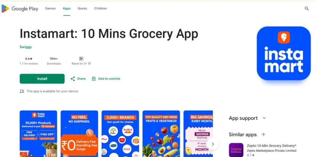 Instamart - Trending Apps in India