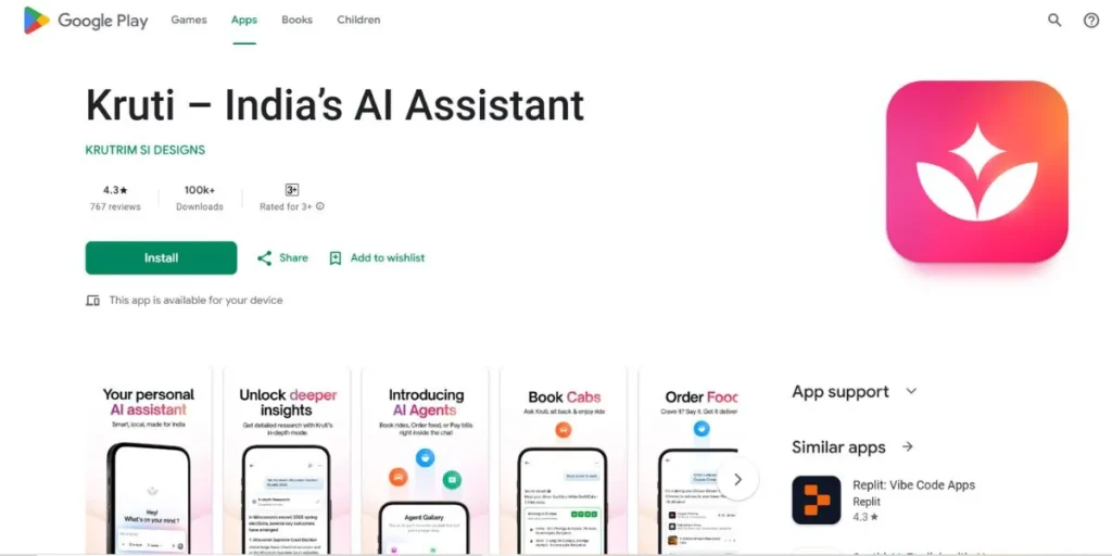 Kruti (Ola's AI App) - Trending Apps in India