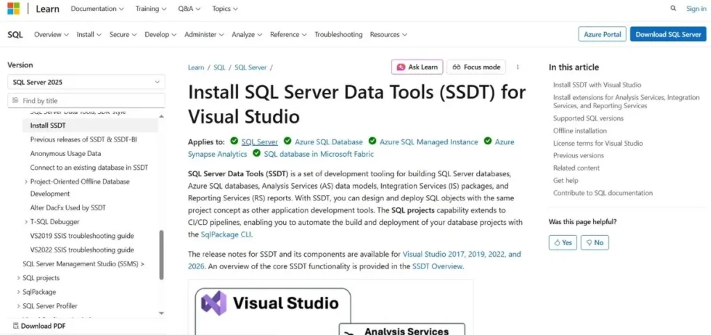 Microsoft SQL Server Data Tools - SQL Server Data Tools