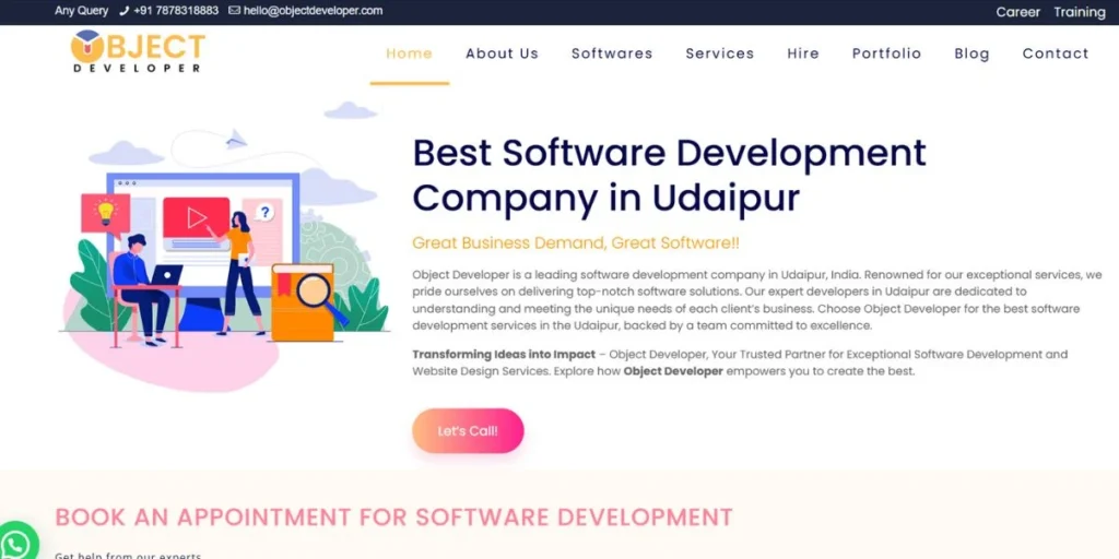 Object Developer - IT Companies in Udaipur