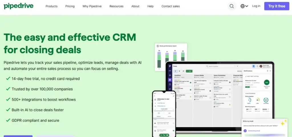 Pipedrive - Best CRM Software
