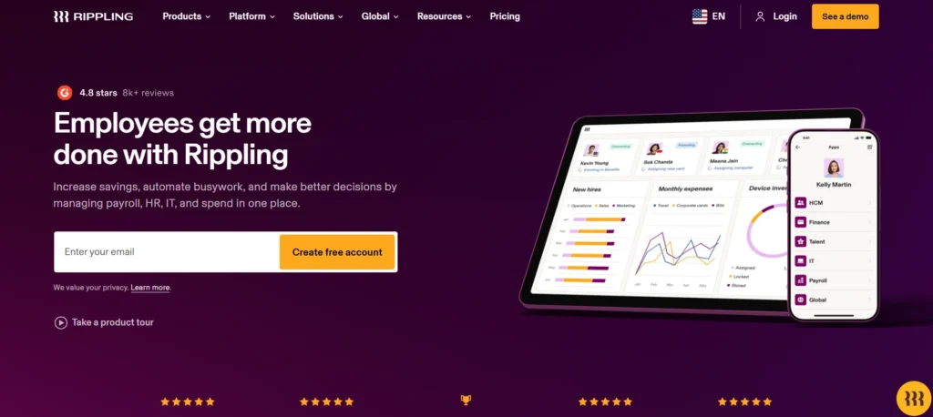AI Tools for Human Resources
- Rippling 