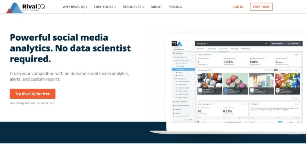 Rival IQ - Social Media Analytics Tools