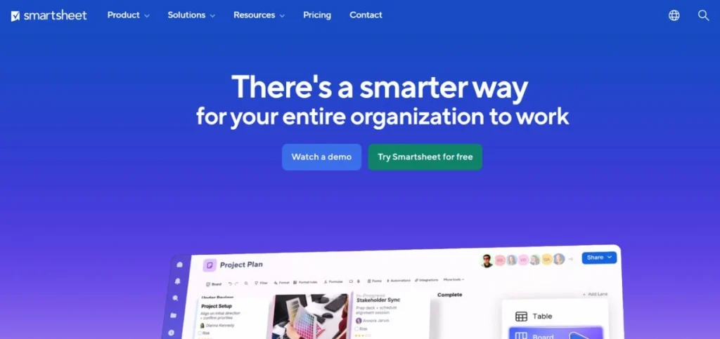 Smartsheet - Performance Measurement Tools