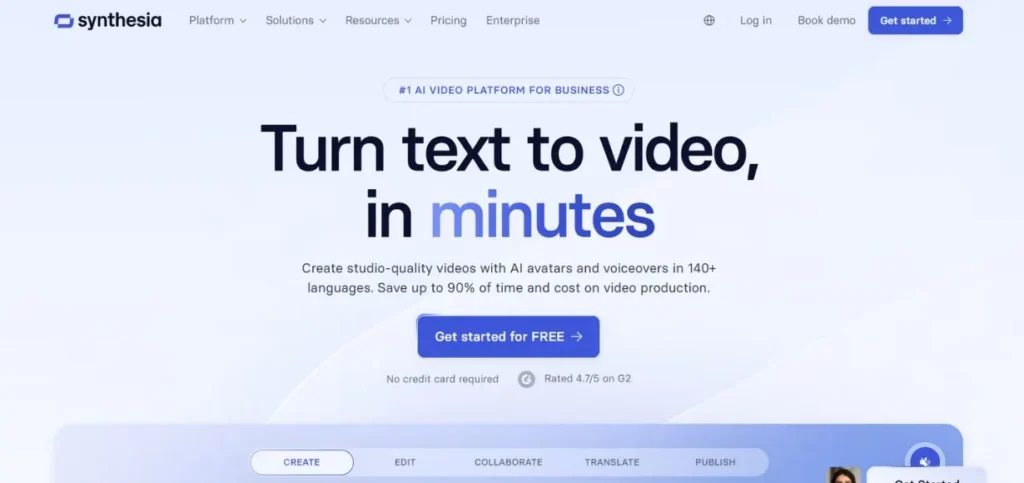 Synthesia - AI YouTube Shorts Generators