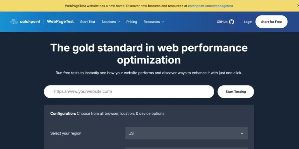 WebPageTest - Technical SEO Tools