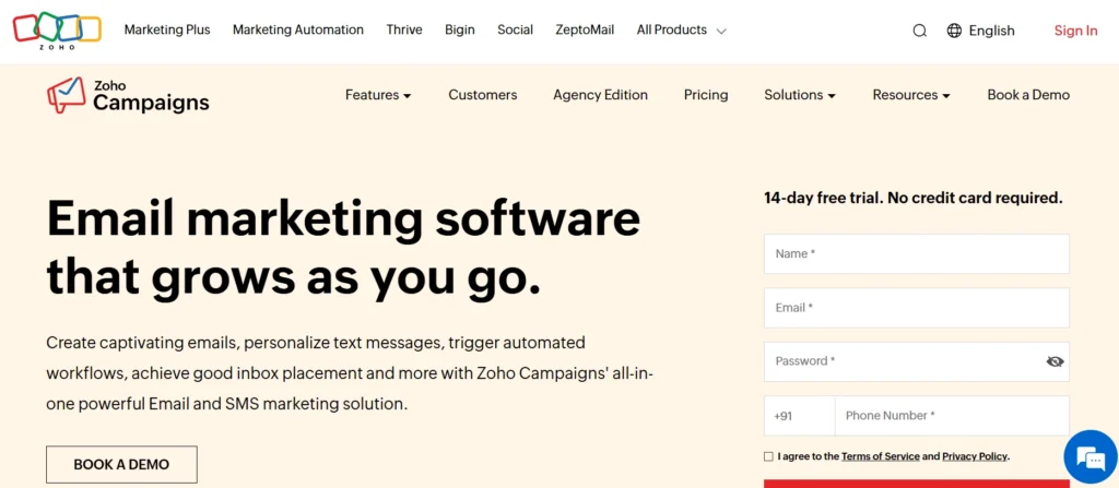 Email Marketing Tools
- Zoho Campaigns