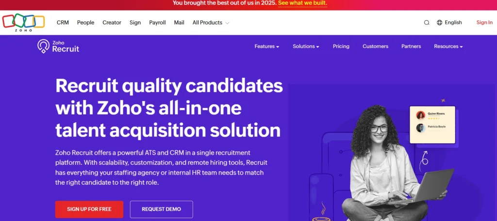 AI Tools for Human Resources
- Zoho Recruit