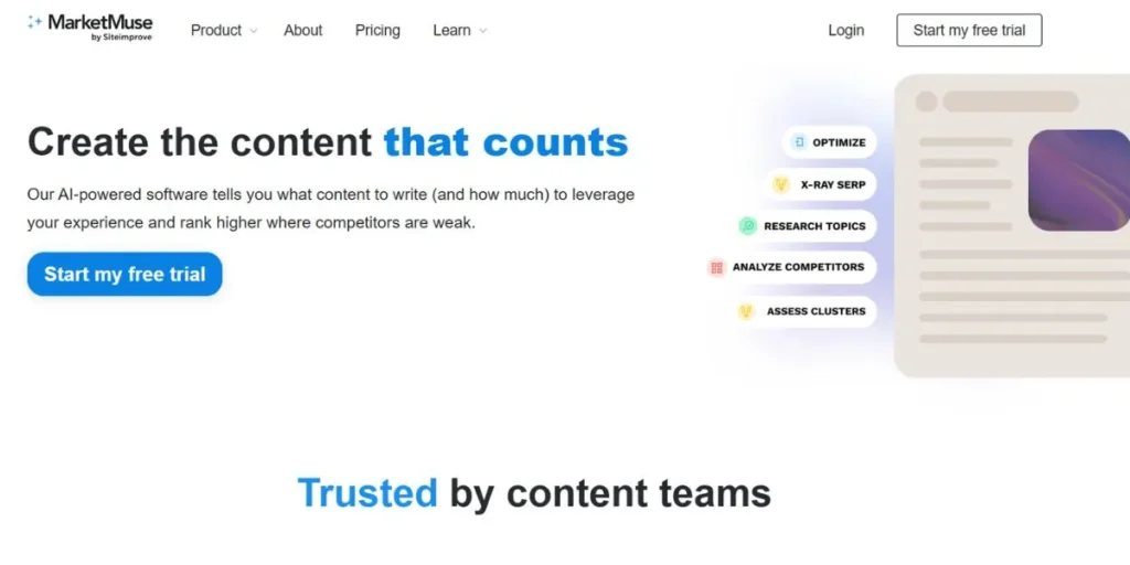 MarketMuse - AI SEO Tools That Can Replace SEO Agencies