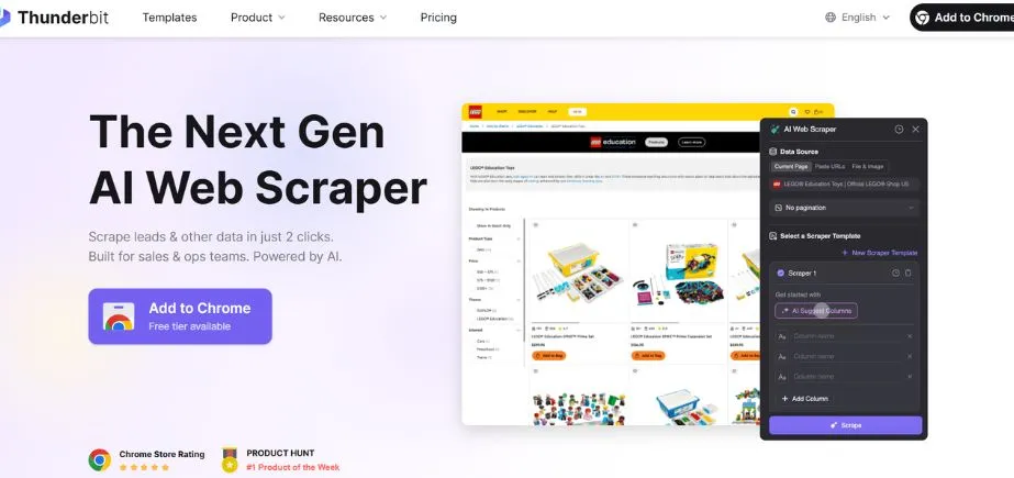 Thunderbit - AI Web Scraping Tools