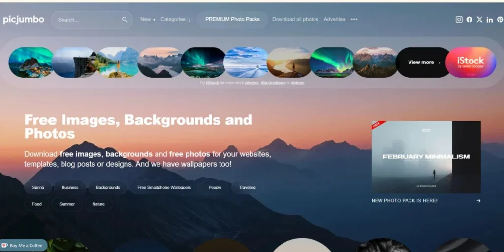 Picjumbo - Best Free Stock Image Websites for Bloggers