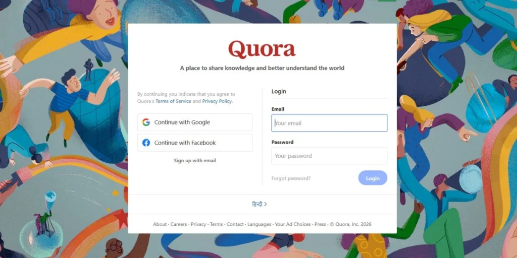 Quora - Best Profile Creation Sites for Freelancers