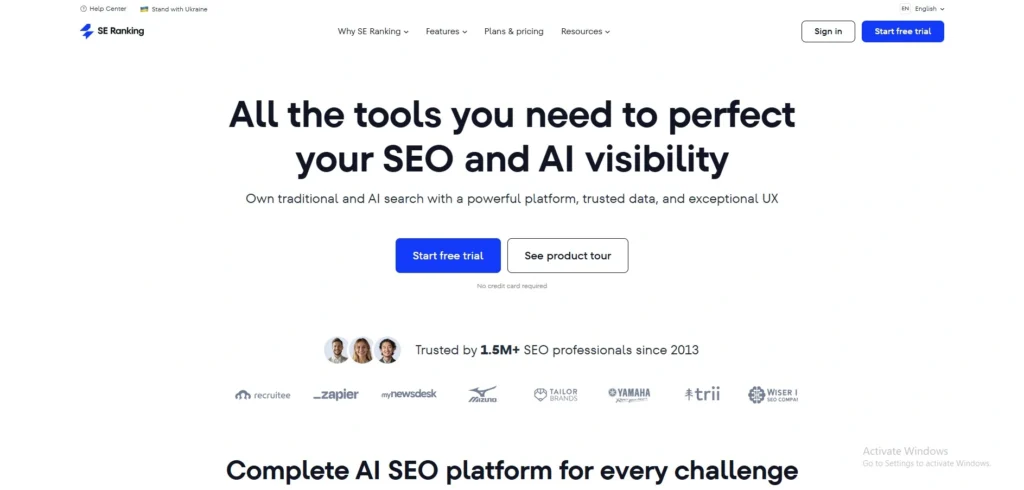 paid SEO tools -SE Ranking
