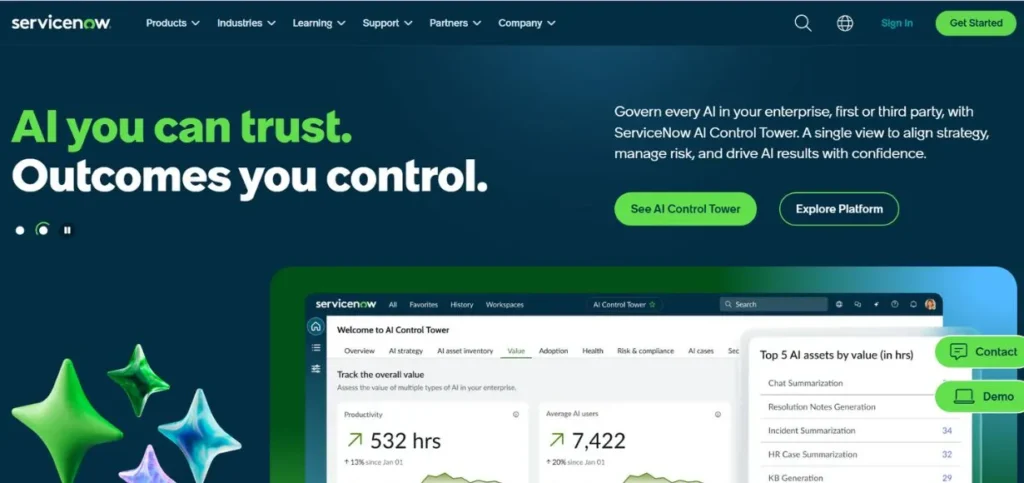 ServiceNow - AI Workflow Automation Tools