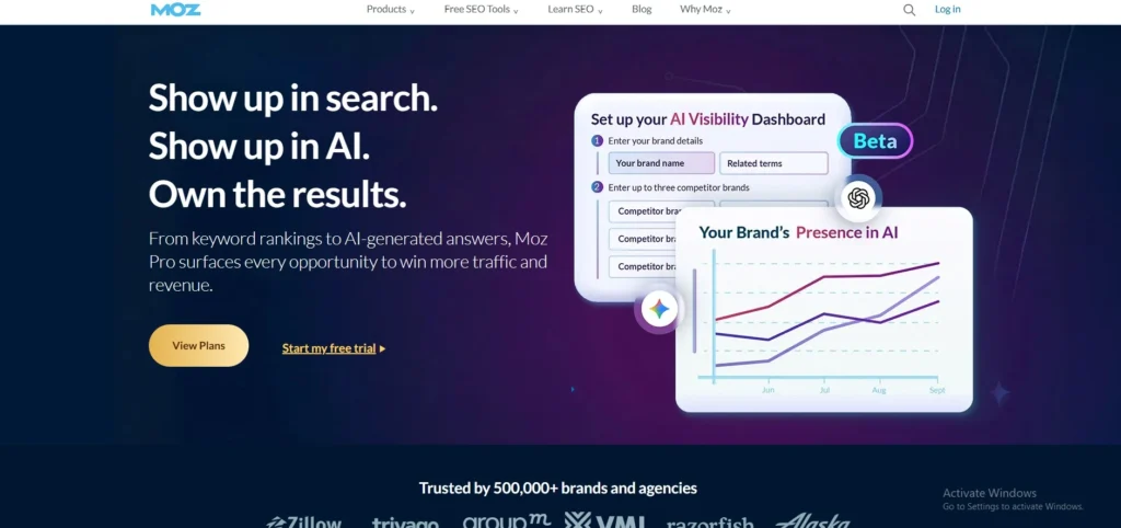 paid SEO tools - Moz Pro