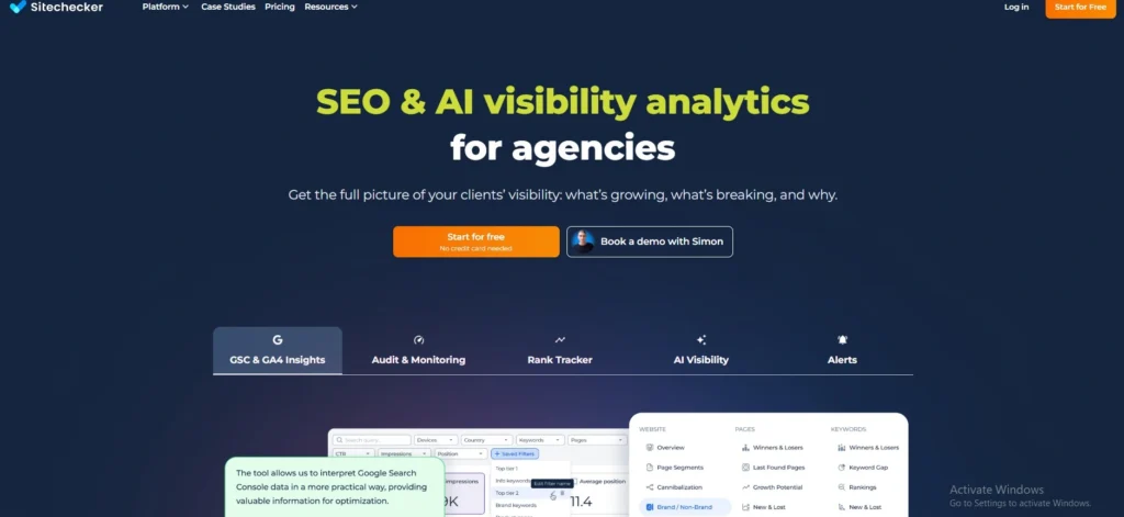 paid SEO tools -Sitechecker