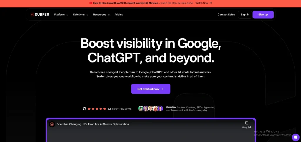 paid SEO tools -Surfer SEO