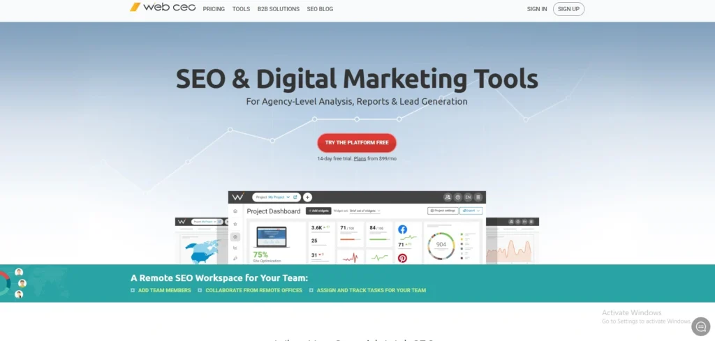 paid SEO tools -WebCEO