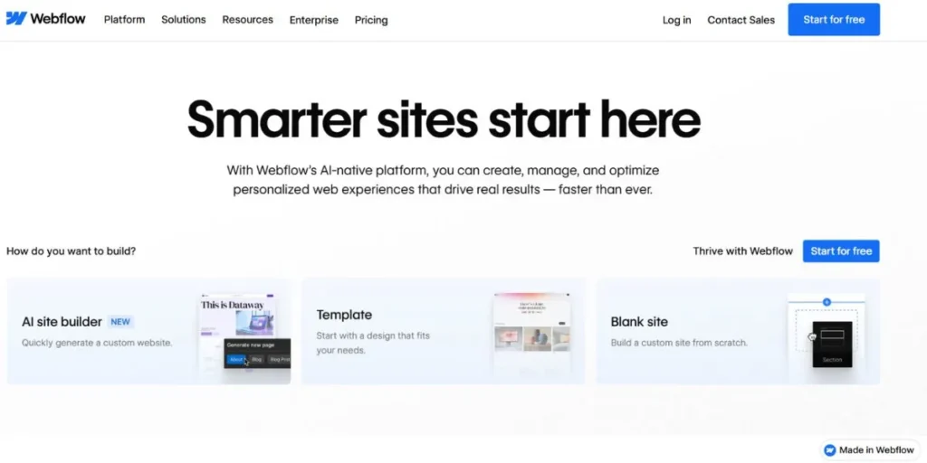 Webflow - Rapid Web App Development Tools